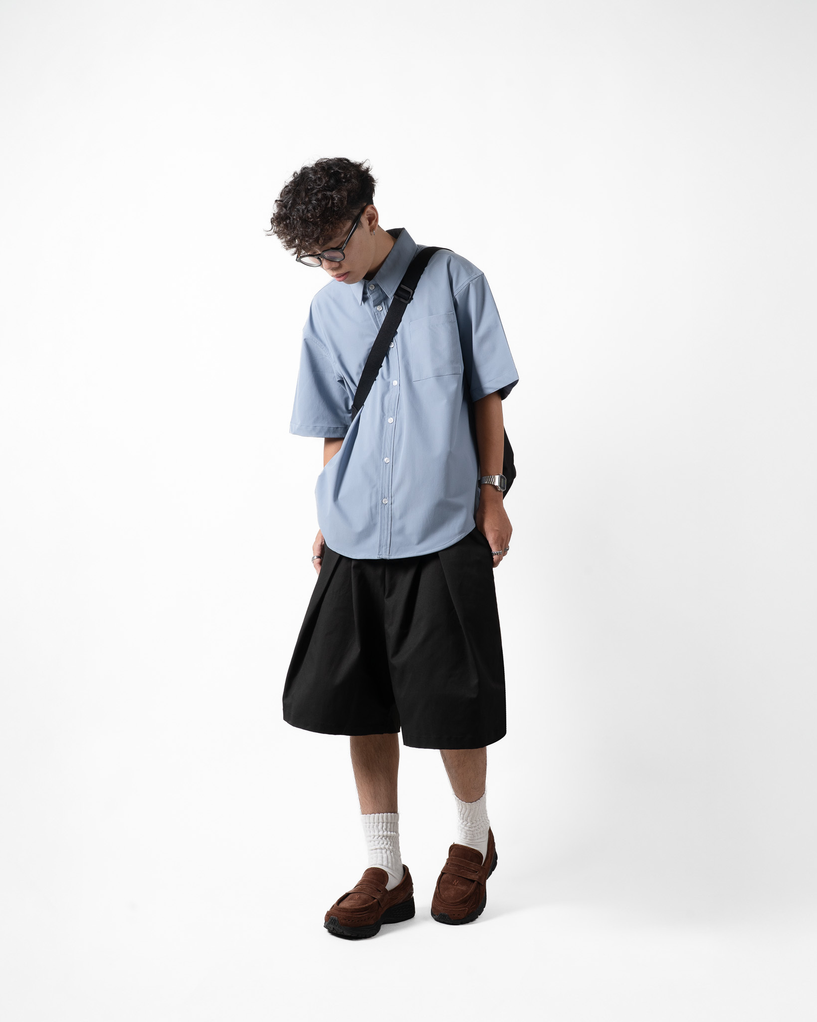 OurPick Loose Suit Shorts 雙打褶西裝短褲 2色