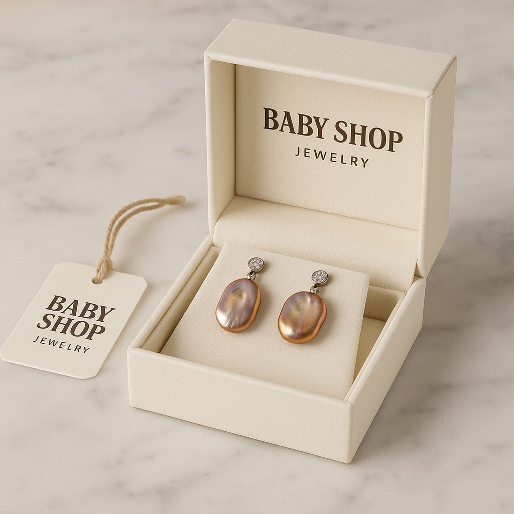 【預購】KK090210 巴羅克幻彩珍珠耳釘