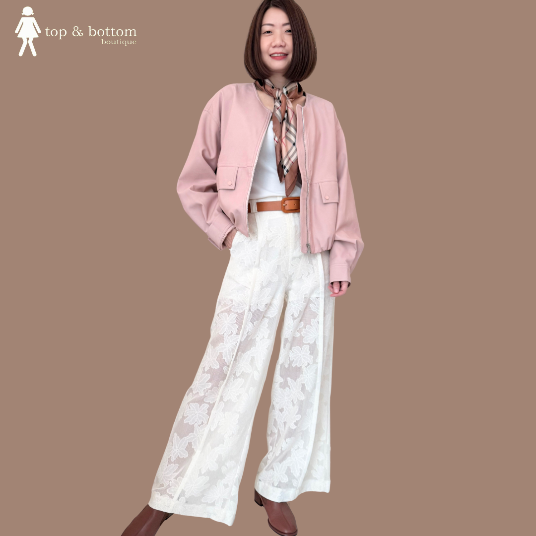 CROCHET WIDE LEG LONG PANT