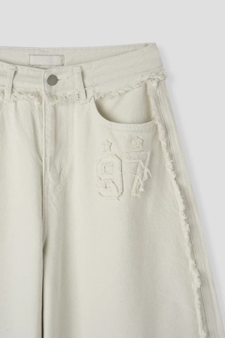 【優惠價預訂】25FW 人氣批發款！韓國流蘇97彎刀褲（2色）