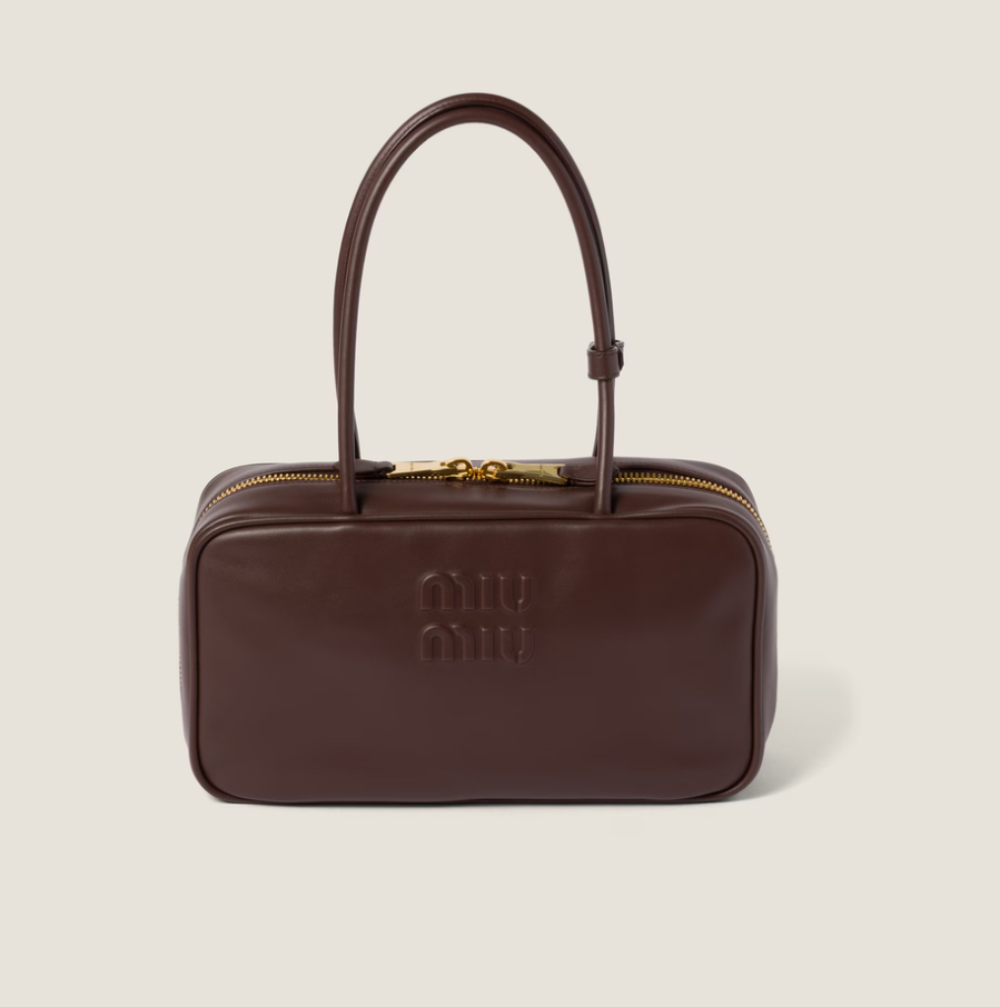 Miu Miu Beau Leather Top Handle Bag