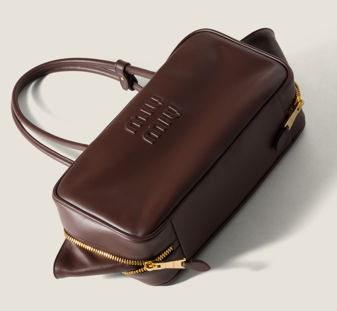 Miu Miu Beau Leather Top Handle Bag