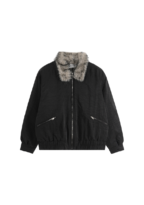 SIMPLEACTION 美式復古毛領秋冬長袖外套