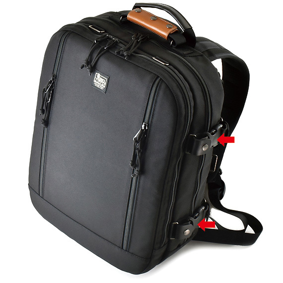 VanNuys E412 Business Backpack Side Attachments