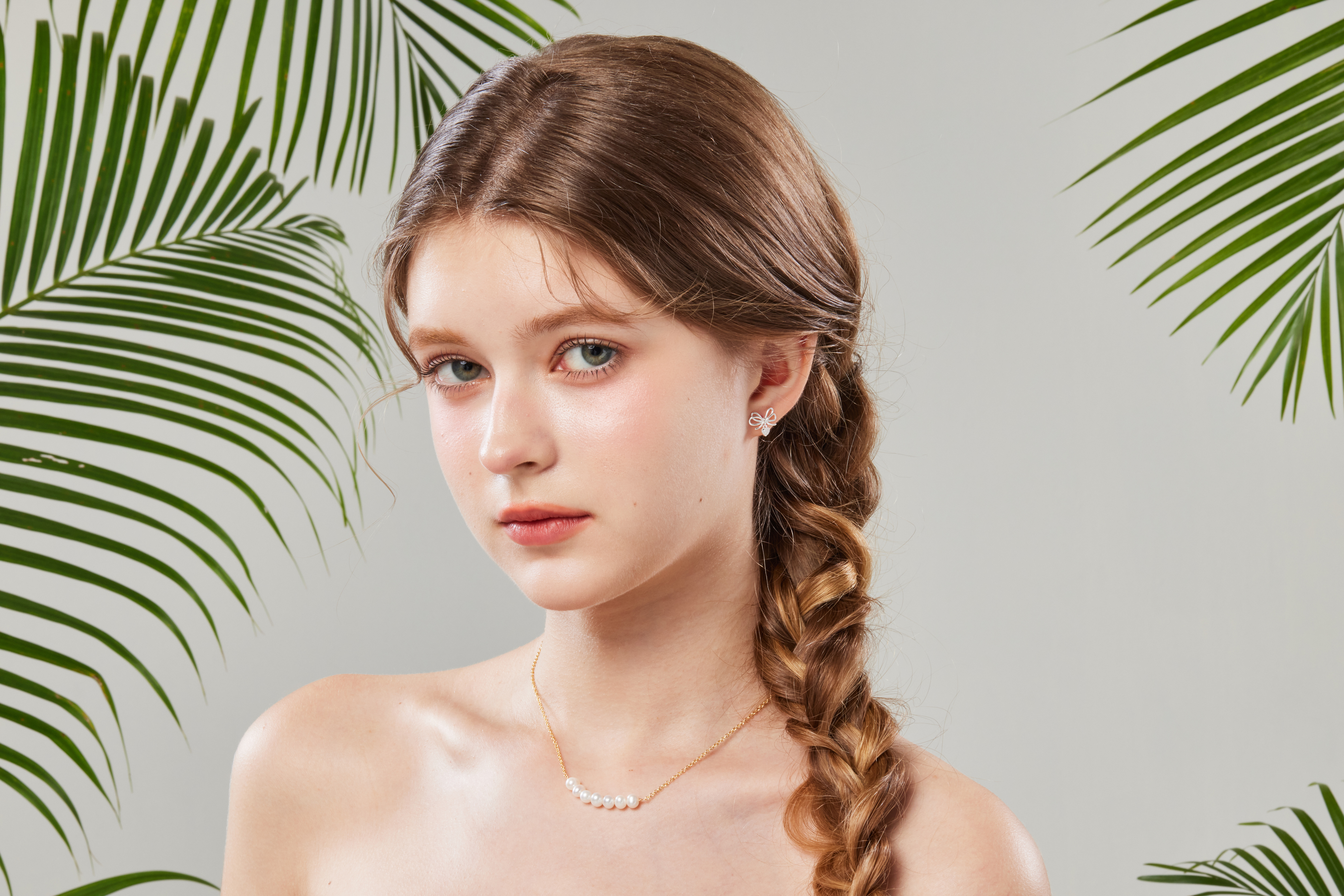 蝴蝶結愛心耳環