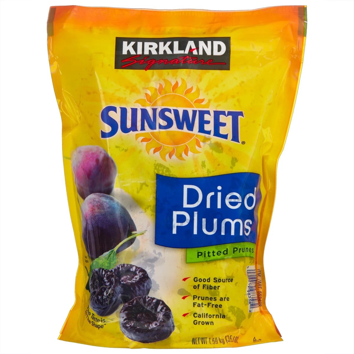 [S] 553499 KIRKLAND SIGNATURE SUNSWEET DRIED PLUMS, PITTED PRUNES, 096619983582 (SZZ709)