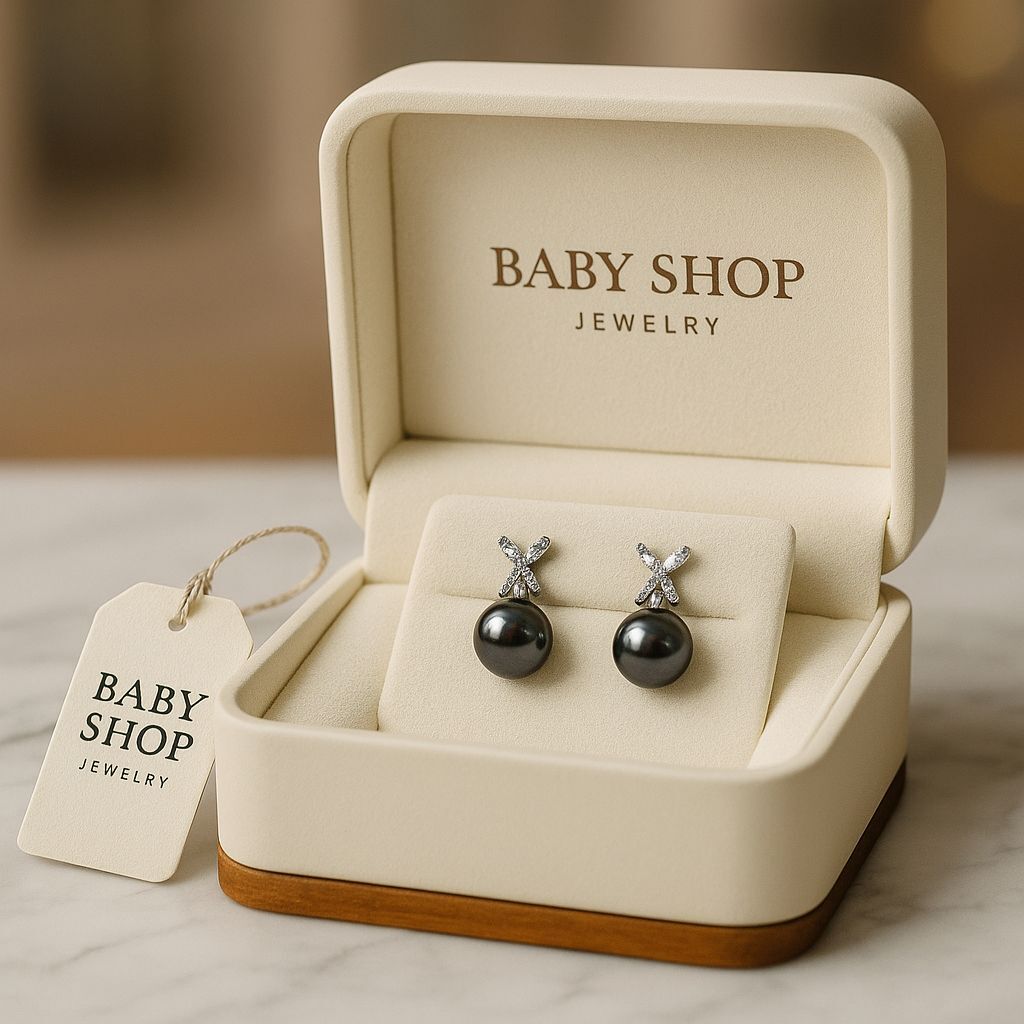 【預購】KK090214 大溪地黑珍珠耳環