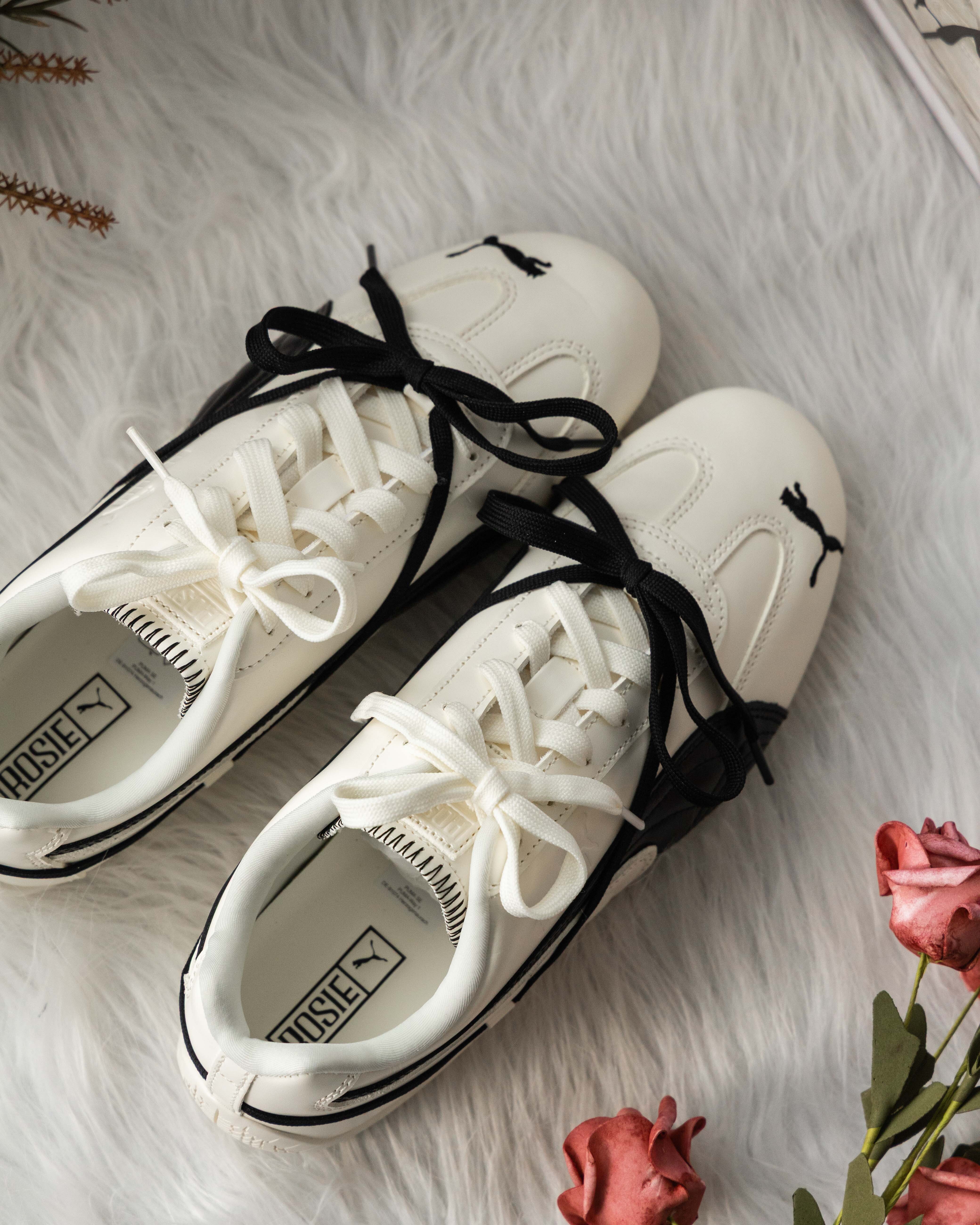 -(A13d)-PUMA X ROSE SPEEDCAT LEA PREMIUM W 聯名款 女鞋 白黑-40439001