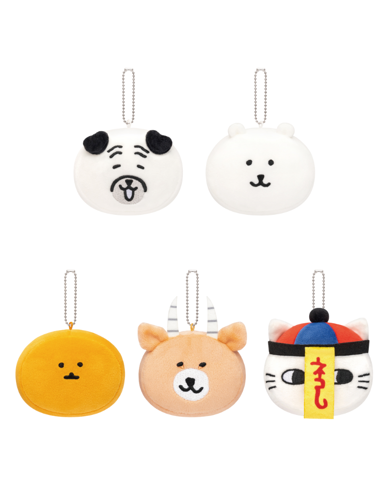 自嘲熊 大頭毛公仔掛飾 盲抽