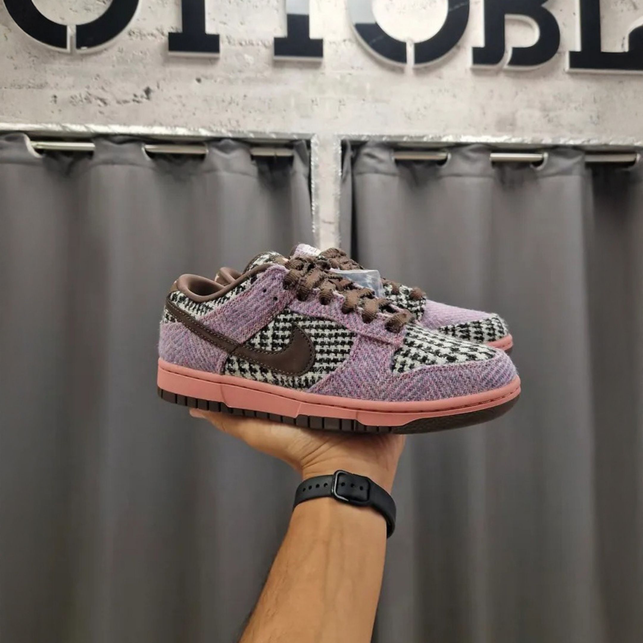 NICEDAY 代購 Harris Tweed x Nike Dunk Low 手工 編織 羊毛 格紋 粉紫 紫 聯名 HQ5036-902