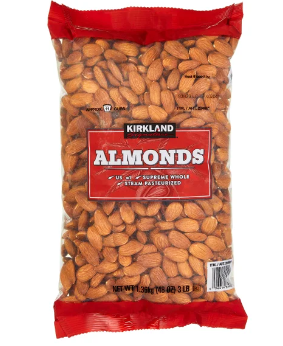 [S] KIRKLAND SIGNATURE 284601 SUPREME WHOLE ALMONDS, 3 LBS, 096619846016 (SZZ715)