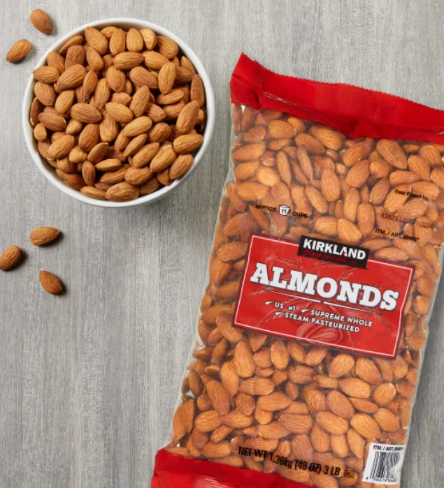 [S] KIRKLAND SIGNATURE 284601 SUPREME WHOLE ALMONDS, 3 LBS, 096619846016 (SZZ715)