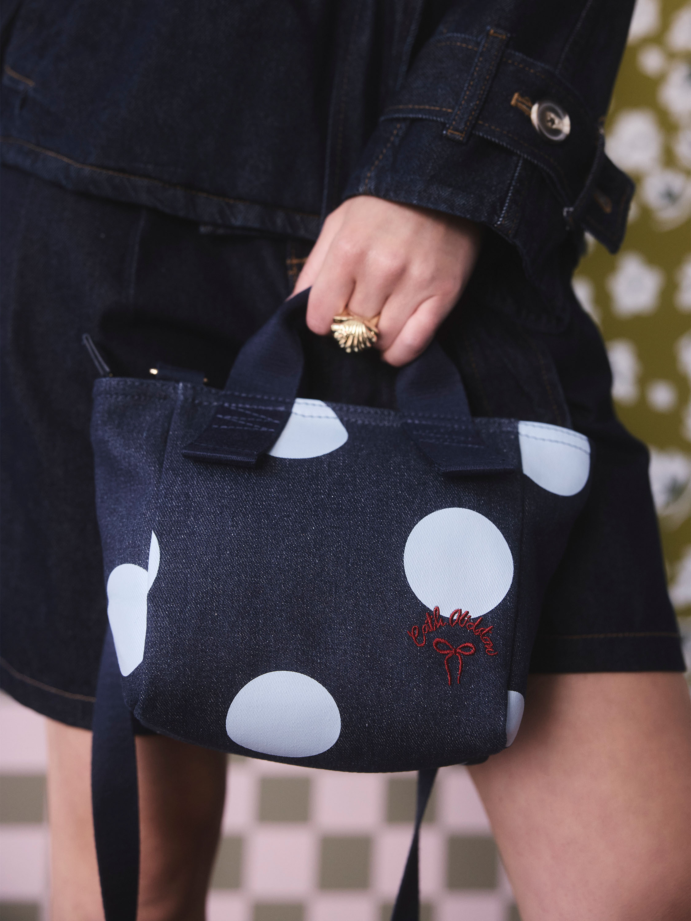 Denim Spot 迷你托特包