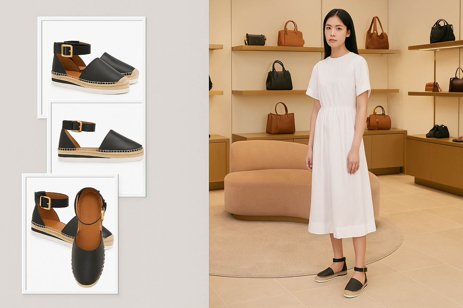 【現貨】G0902301 See by ChloéGlyn皮製涼鞋（黑色）