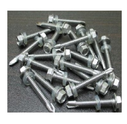 GS010 "R嘜" 304不鏽鋼六角自攻螺絲 (連膠介子)