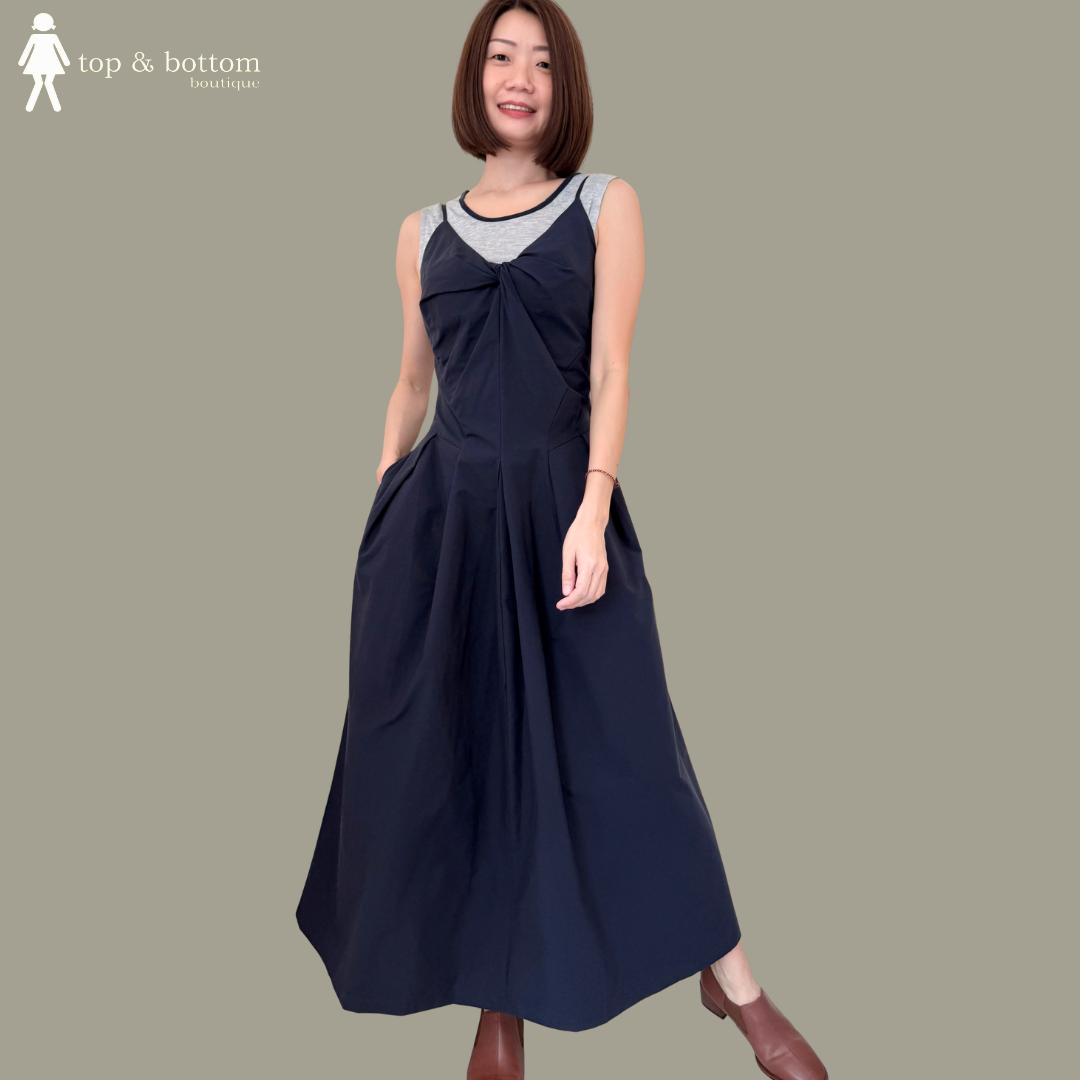 STRAP LONG DRESS WITH INNER PIECE