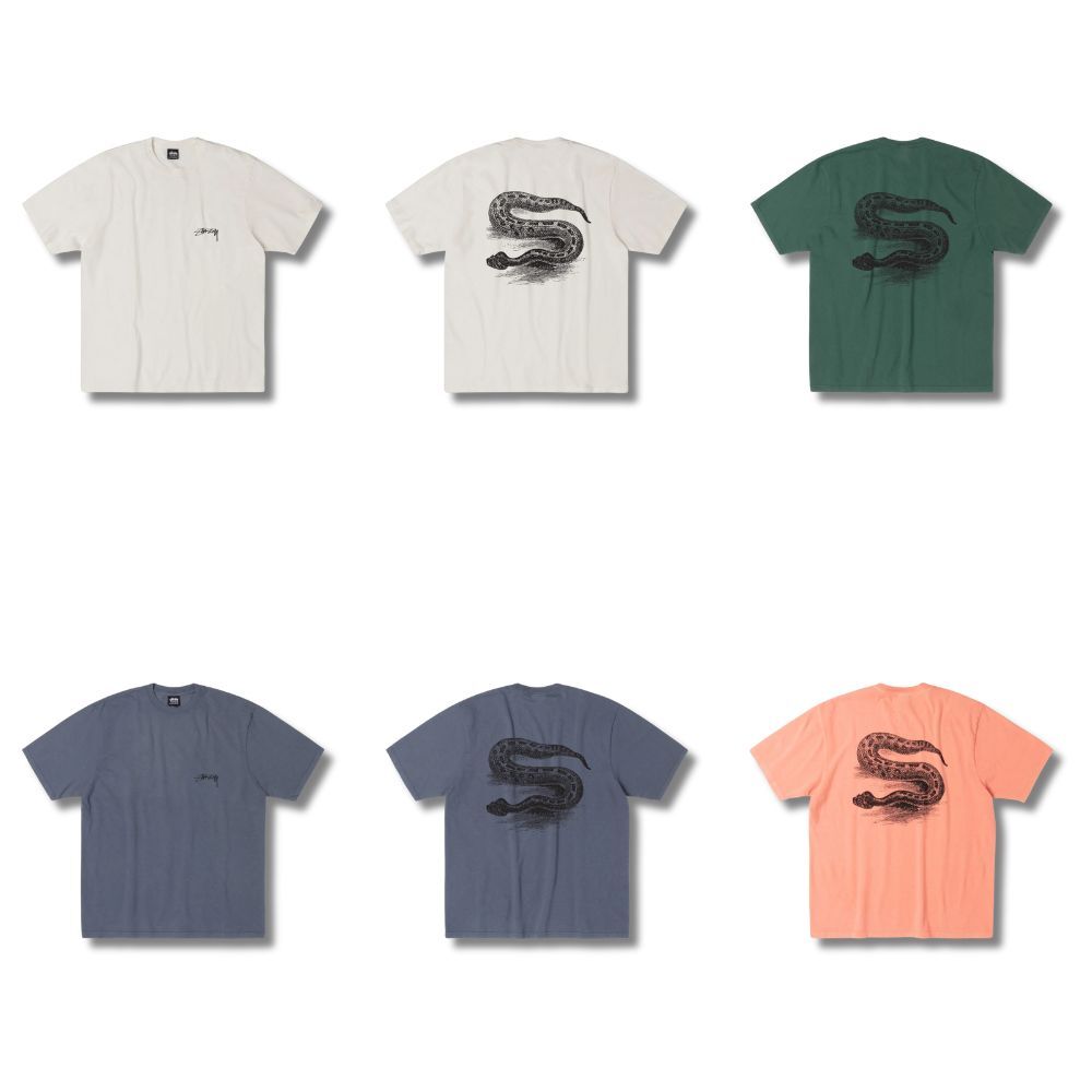 "代購" Stussy 25FW SERPENT TEE PIGMENT DYED 蟒蛇