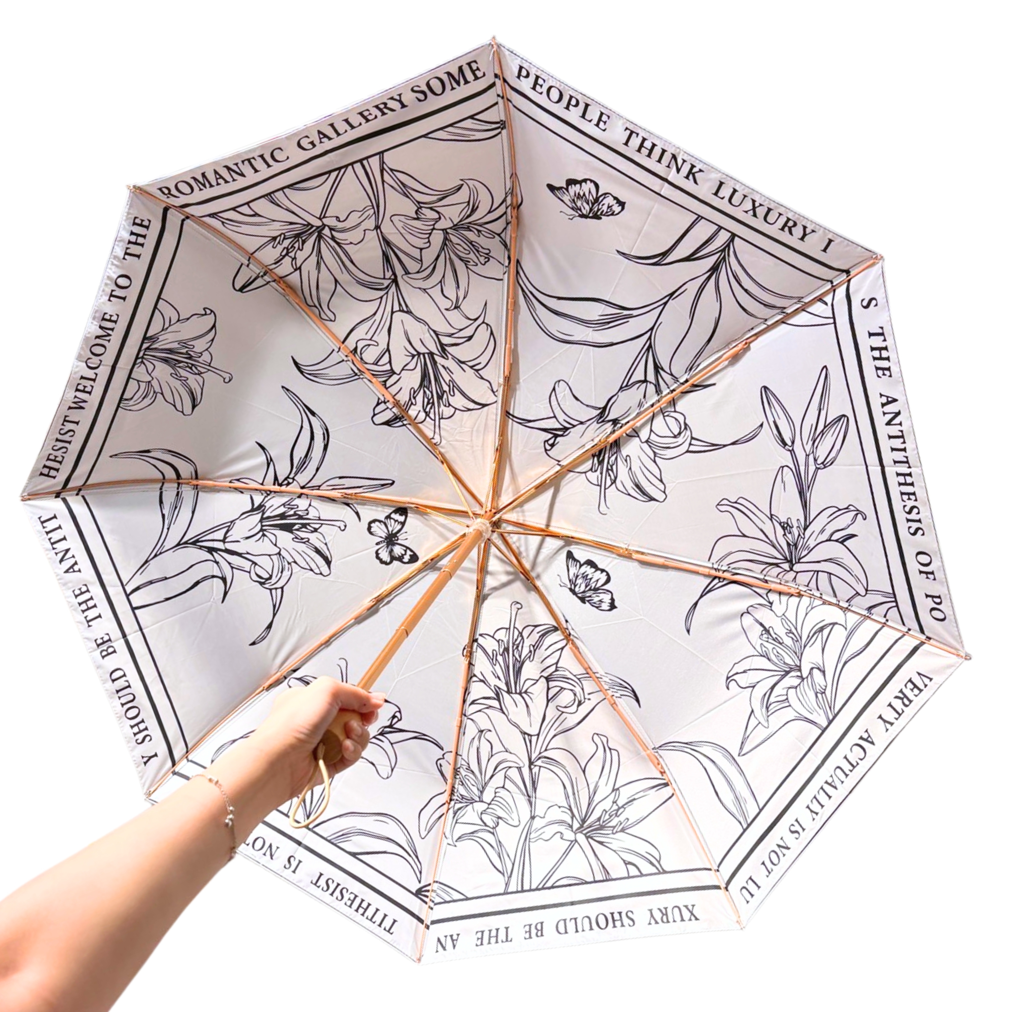 花漾藝術雙面折傘《百合花_慕夏》