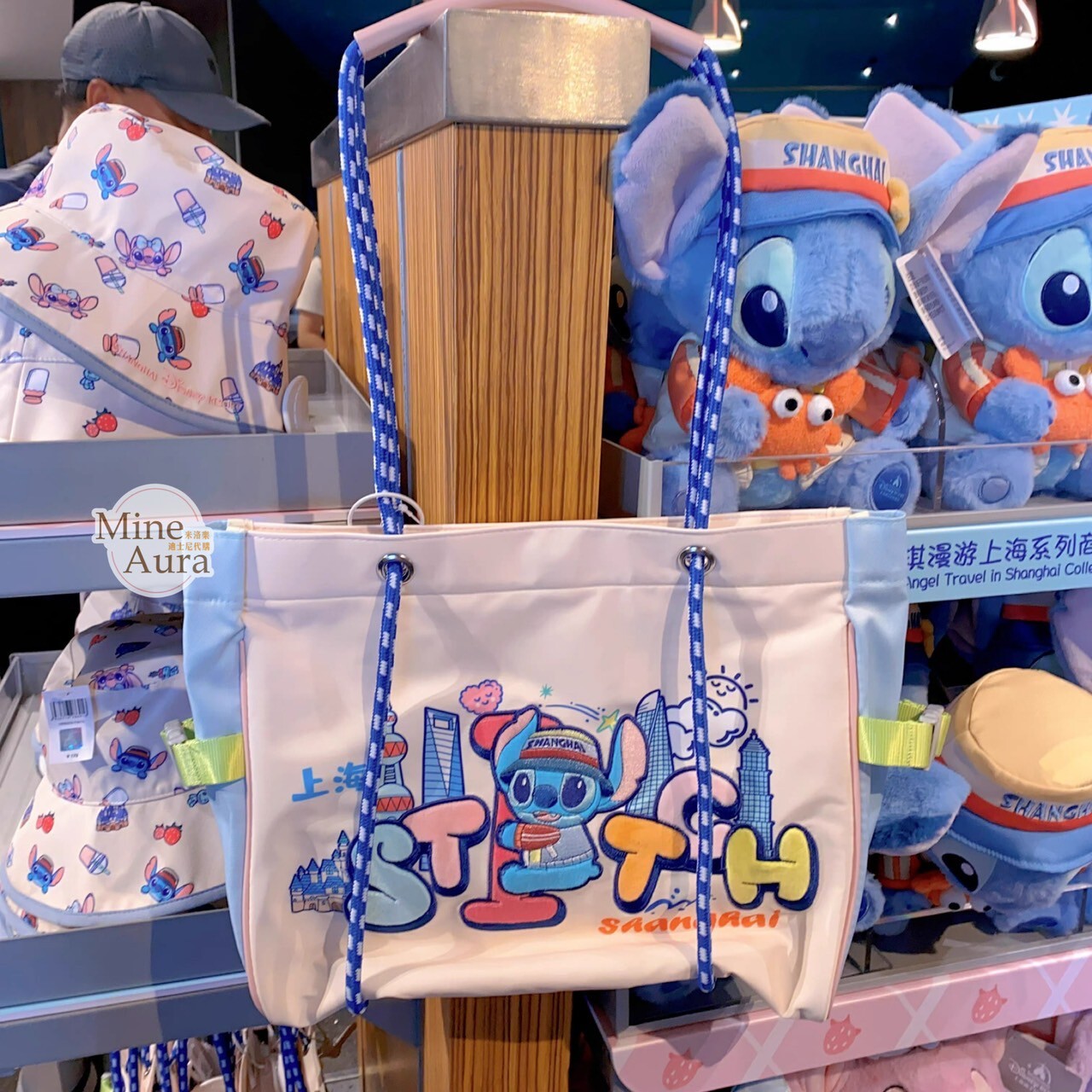 史迪奇 Stitch 與 安琪拉 Angel 漫遊上海系列 圖案 手提包 托特包 星際寶貝 Lilo & Stitch -上海迪士尼樂園