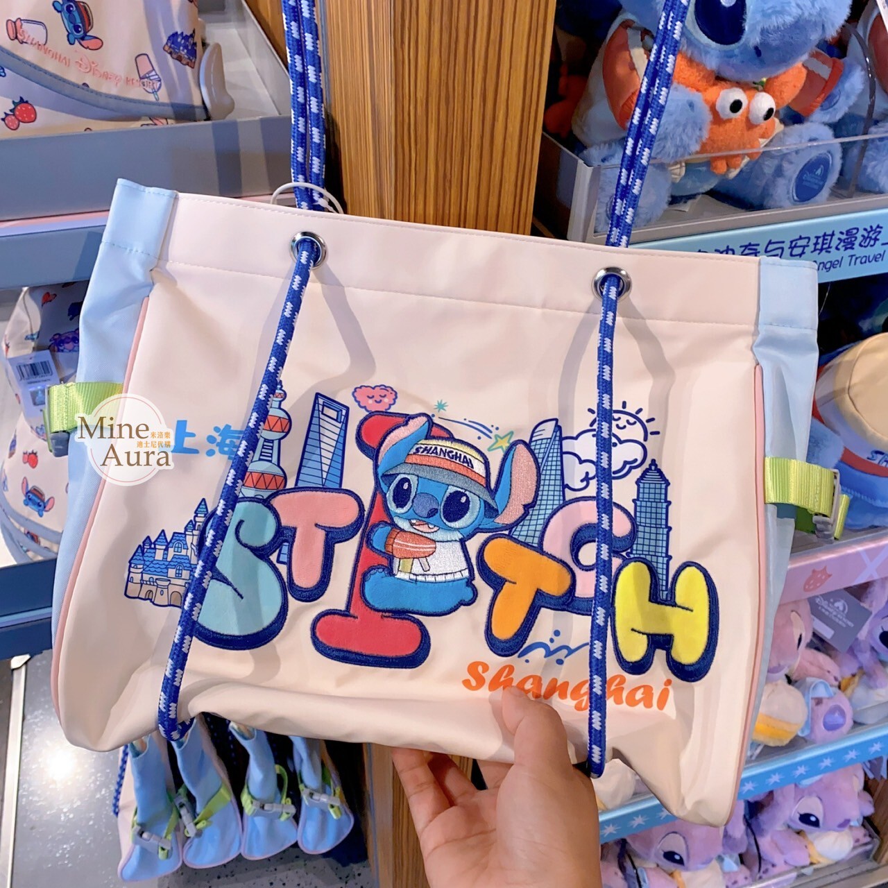 史迪奇 Stitch 與 安琪拉 Angel 漫遊上海系列 圖案 手提包 托特包 星際寶貝 Lilo & Stitch -上海迪士尼樂園