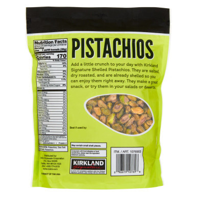 [S] KIRKLAND SIGNATURE SHELLED PISTACHIOS ROASTED & SALTED, 1.5 LBS, 096619107698 (SZZ714)
