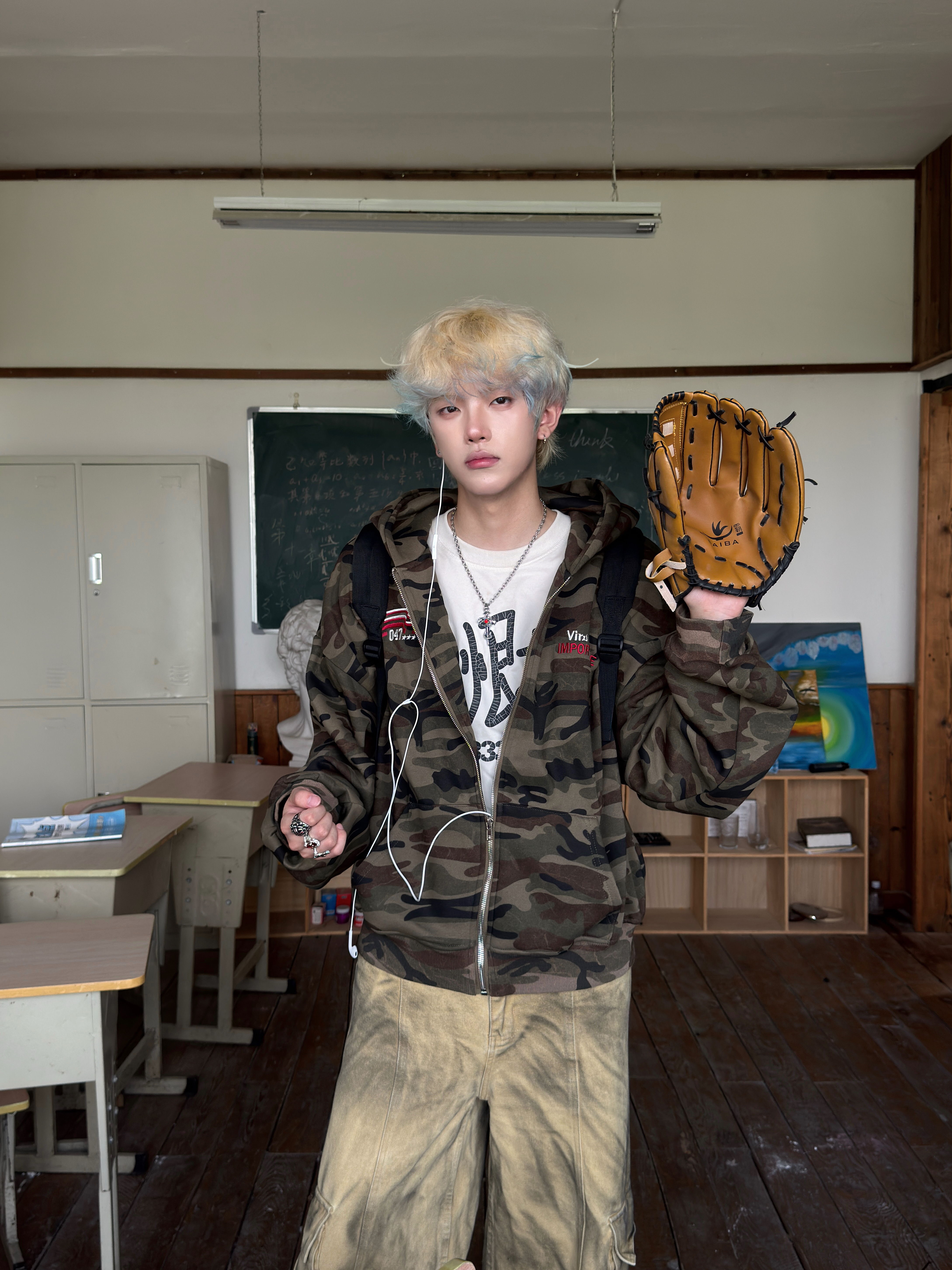 SIMPLEACTION 美式水洗復古迷彩外套