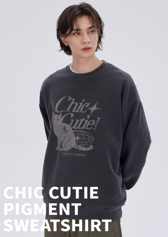 【韓國預購】AKR090104 Dysfunct 圓領衛衣 (Chic Cutie)