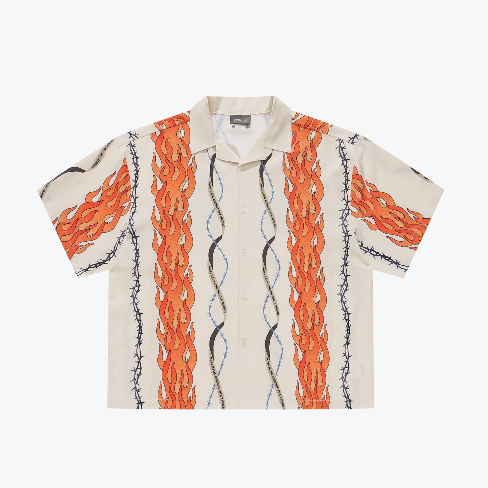 SENSE Flame Heart Print Shirt