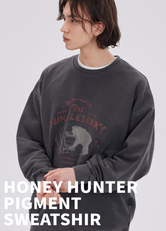 【韓國預購】AKR090106 Dysfunct 圓領衛衣 (Honey Hunter)