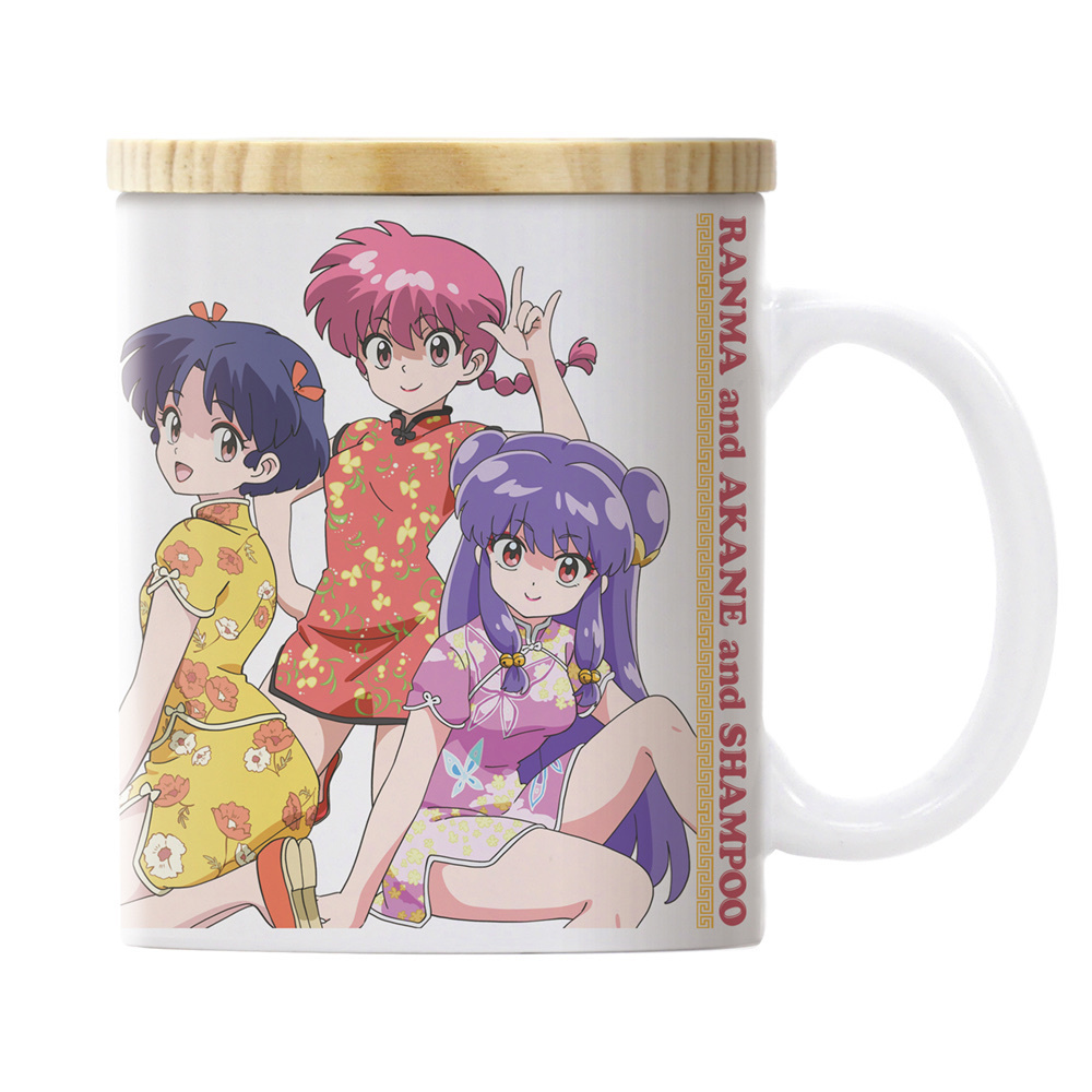 Cospa 0922 らんま・あかね・シャンプー フタ付きフルカラーマグカップ [らんま１／２]