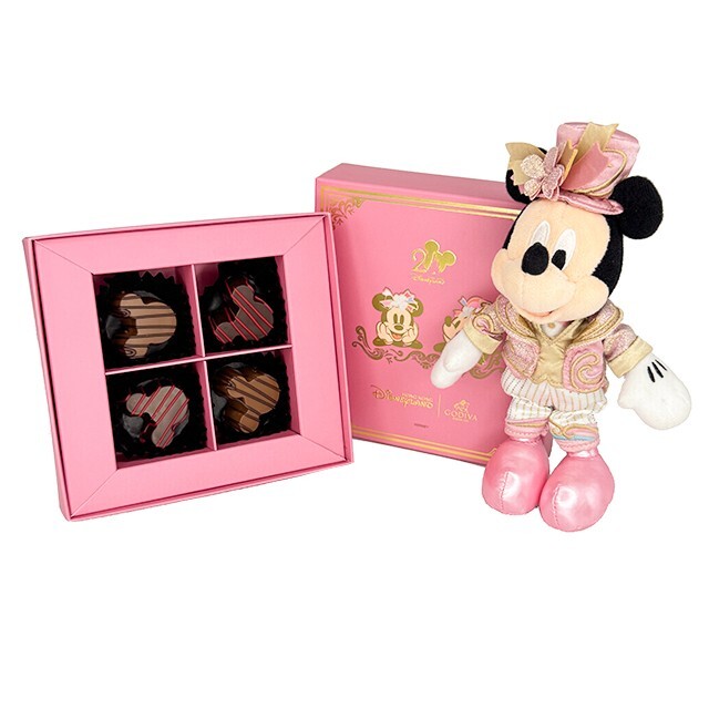 樂園限定 20周年 米奇 Mickey GODIVA 聯名 巧克力 + 娃娃 玩偶 禮盒 -香港迪士尼樂園