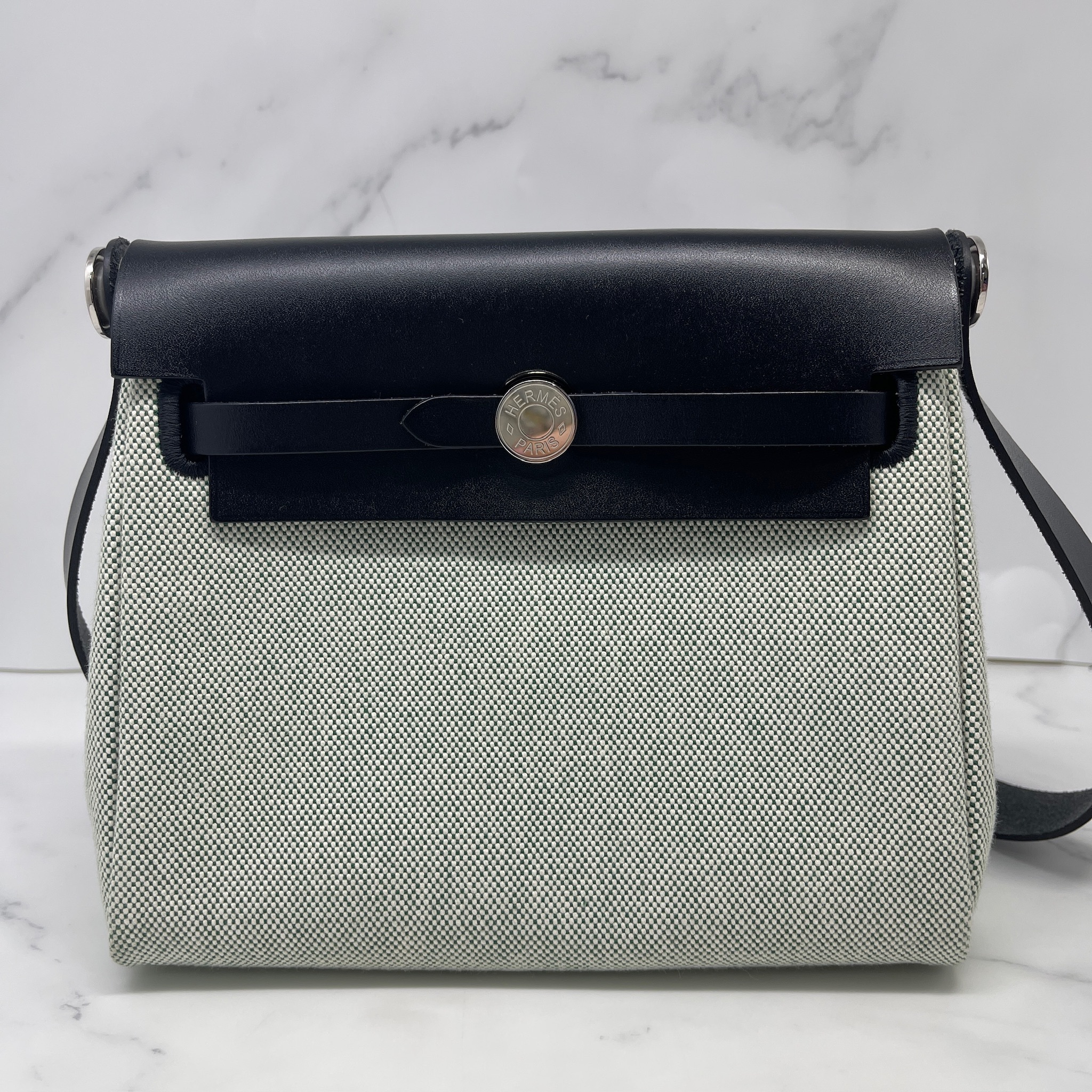 Hermes Herbag Zip 20（Moyen/Noir ）