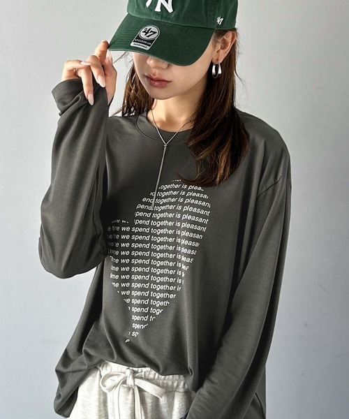 日本🇯🇵連線 Mily Bilet 大愛心字母印花長袖T恤 愛心 印花 長袖 心形標誌 4色(任買兩件711免運)/預購