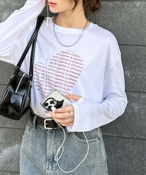 日本🇯🇵連線 Mily Bilet 大愛心字母印花長袖T恤 愛心 印花 長袖 心形標誌 4色(任買兩件711免運)/預購