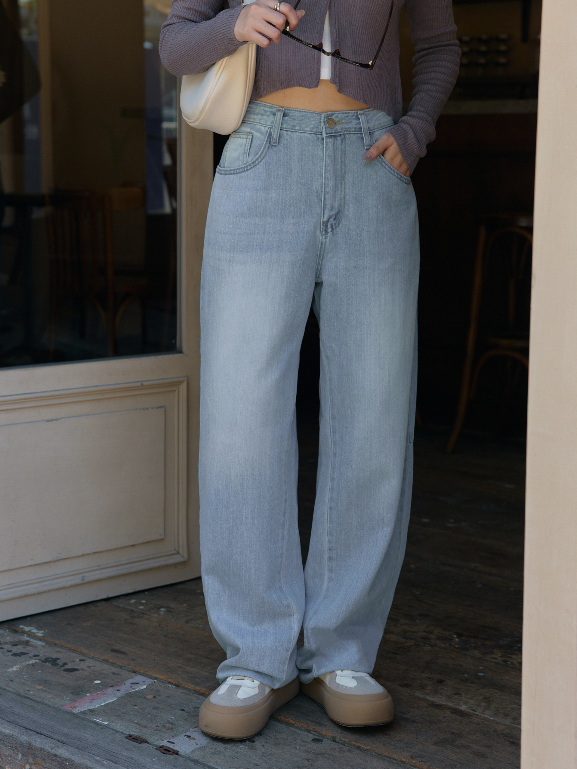 梨形推薦 高腰廓形牛仔褲