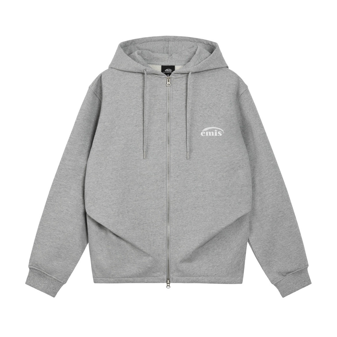 韓國 EMIS 經典小LOGO 雙拉鍊 連帽外套