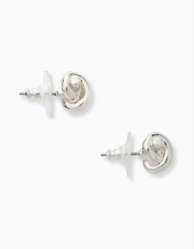[S] KATE SPADE O0R00064 SAILORS KNOT EARRINGS,SILVER, 767883036754 (SKS1382)
