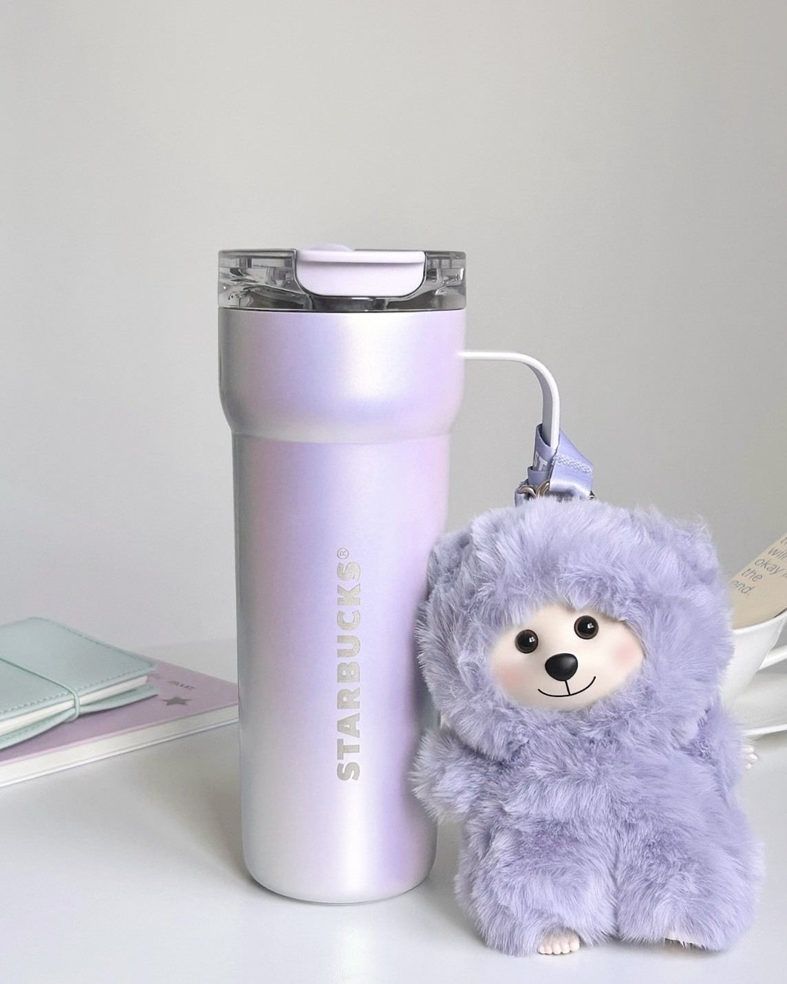 Starbucks 星巴克 浪漫海洋系列 不鏽鋼隨行杯 送小熊吊飾 690ml