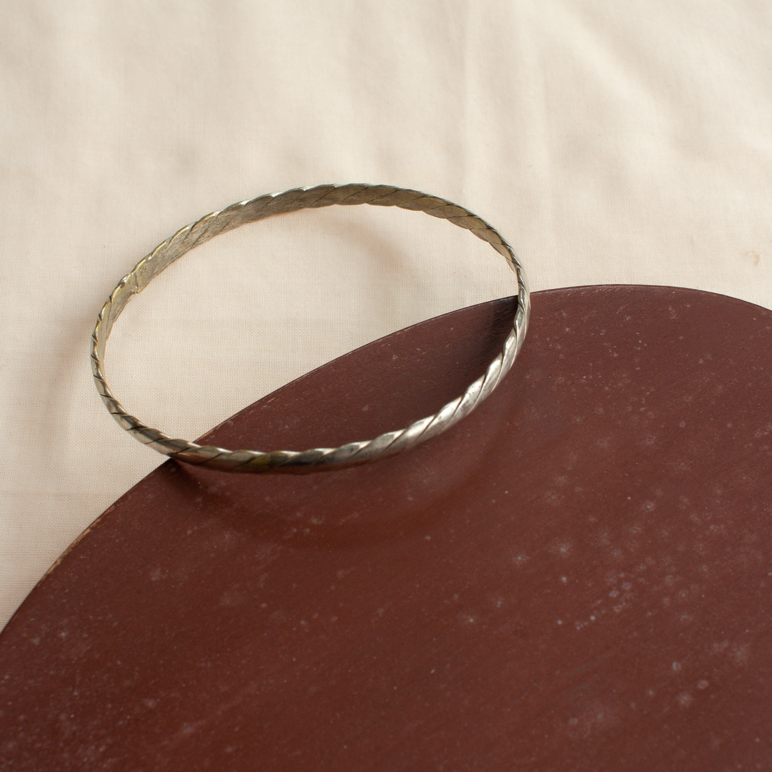 VINTAGE MEXICO SILVER BANGLE 墨西哥 手工 銀 手環 A