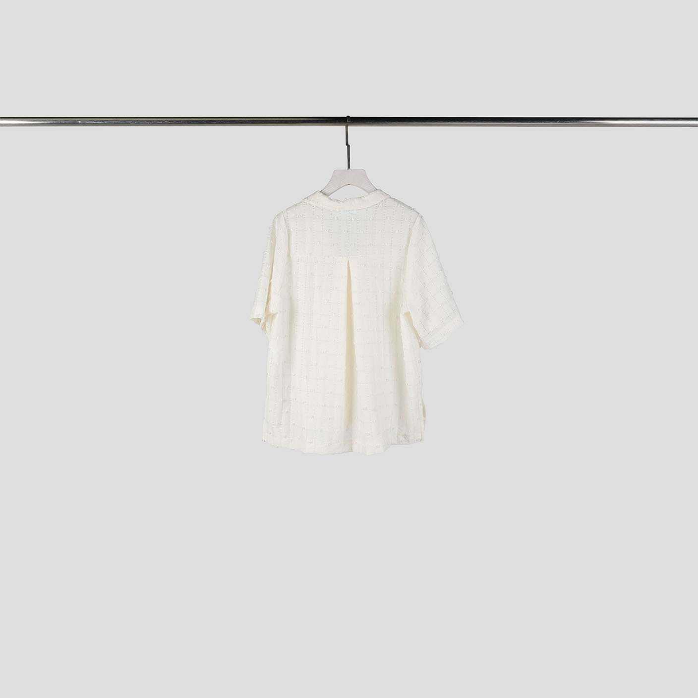 有點毛壓紋翻領襯衫 | 奶油杏