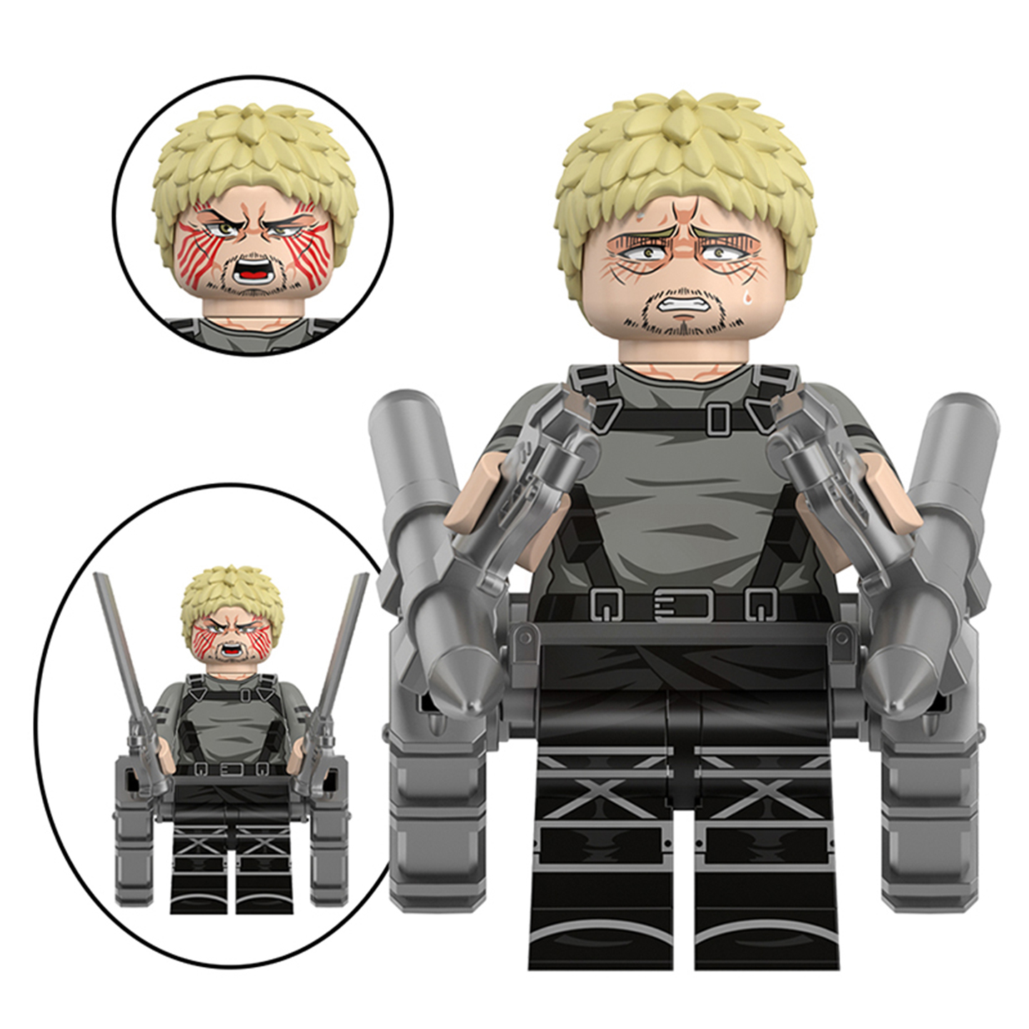 Attack On Titan Reiner Braun Custom Minifigures Minifigs Fit Lego WM6203 WM2880