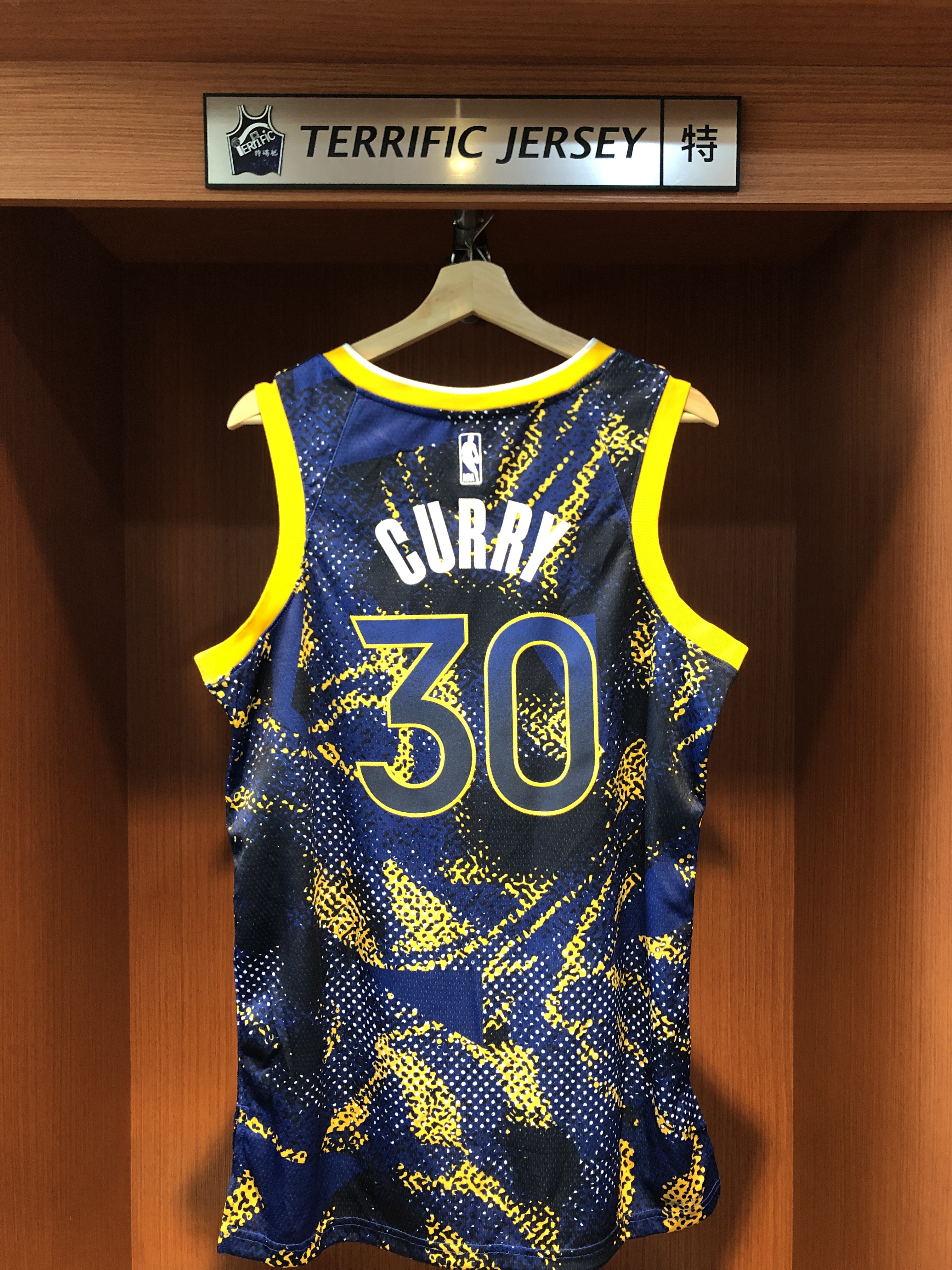 NBA球衣 Stephen Curry 金州勇士 數位藍黃 Select Nike Swingman 球迷版 電繡 全新