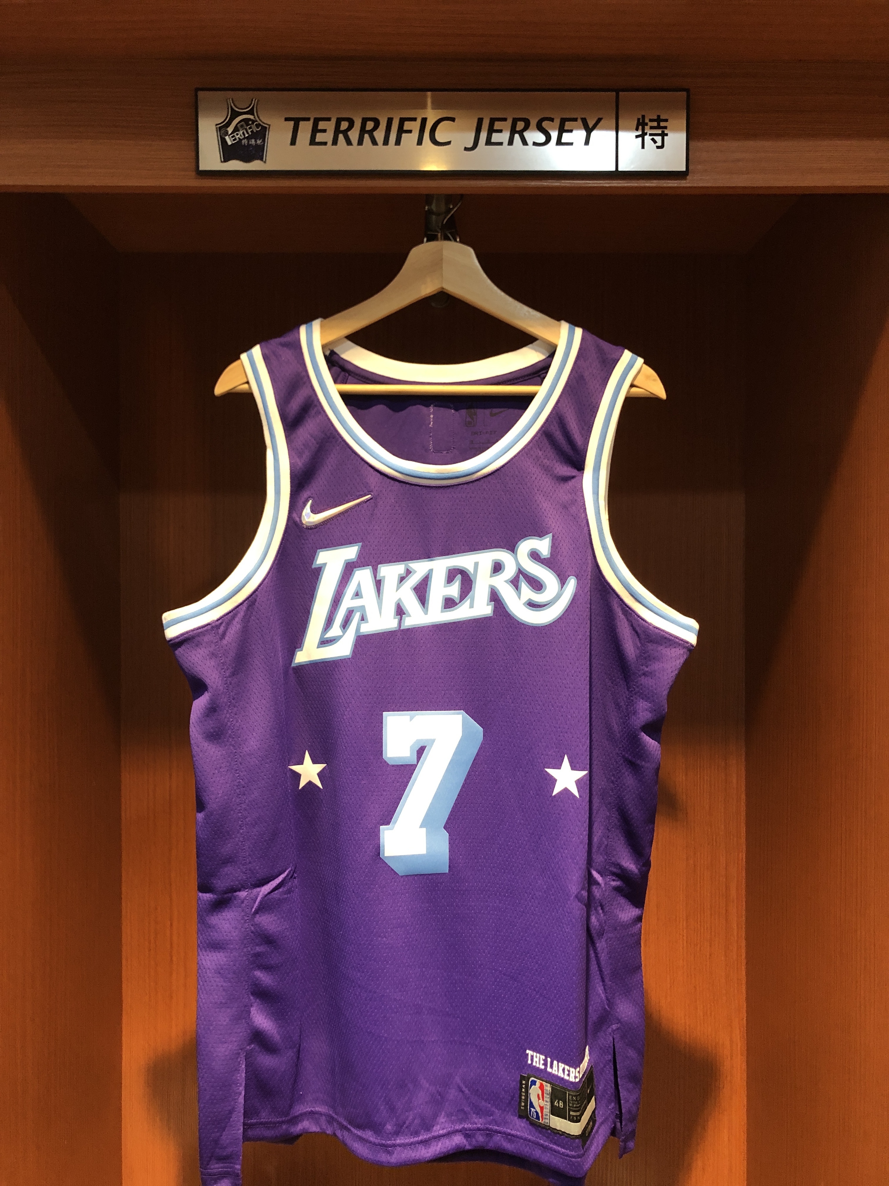 NBA球衣 Carmelo Anthony 洛杉磯湖人城市 75周年 鑽石標 City Nike Swingman 球迷版 熱轉印 全新