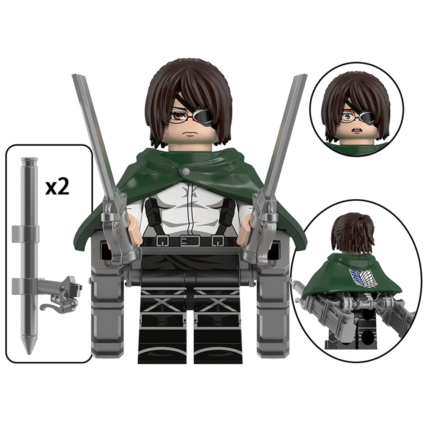 Attack On Titan Hange Zoe Custom Minifigures Minifigs Fit Lego WM6203 WM2882
