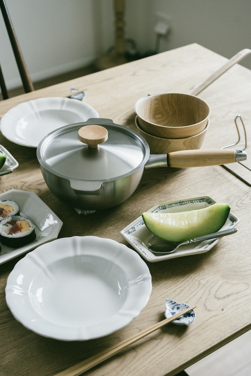 吉川金屬YOSHIKAWA aikata 系列日本製不鏽鋼雙開口雪平鍋（附蓋，18cm）