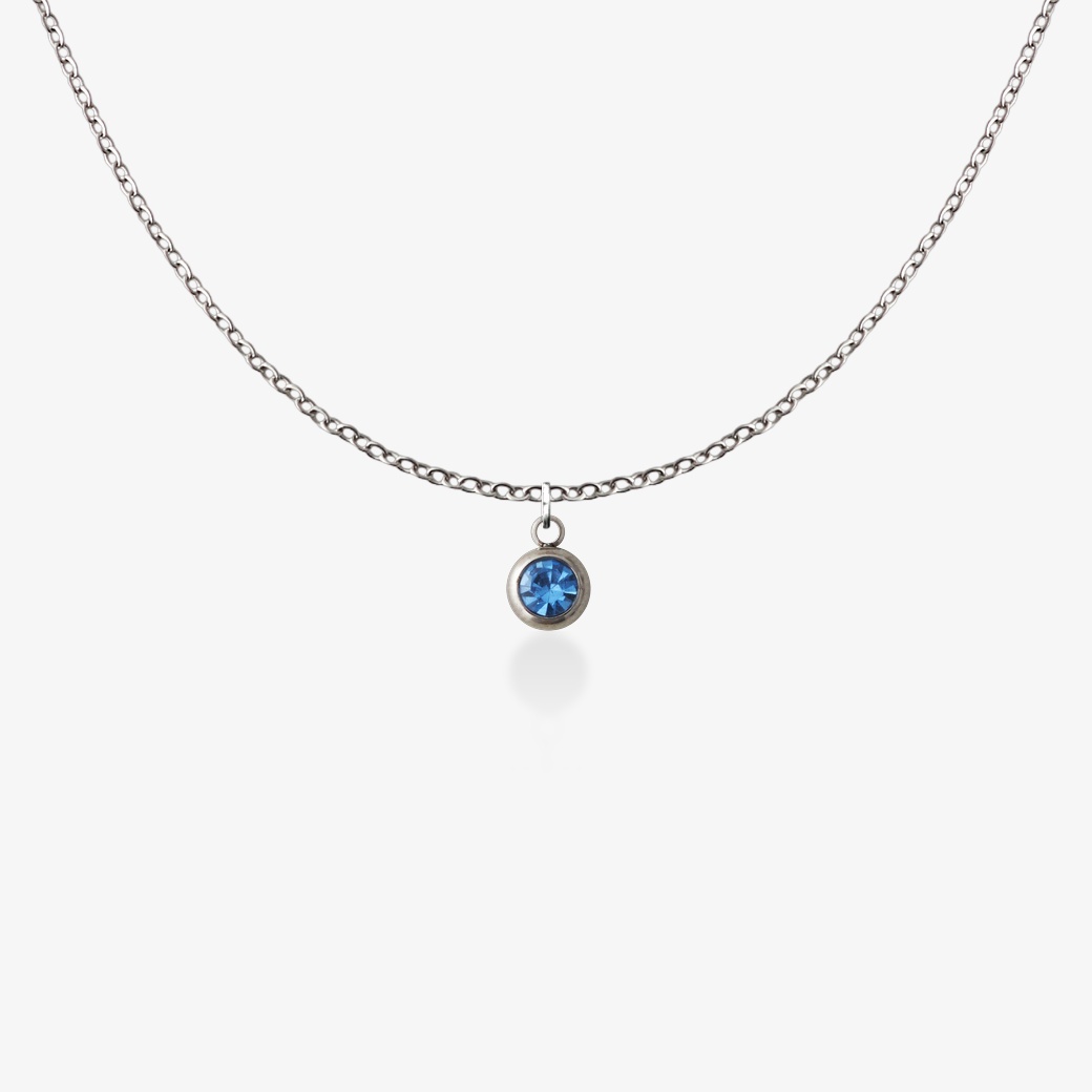 閃耀藍色．吊飾項鍊