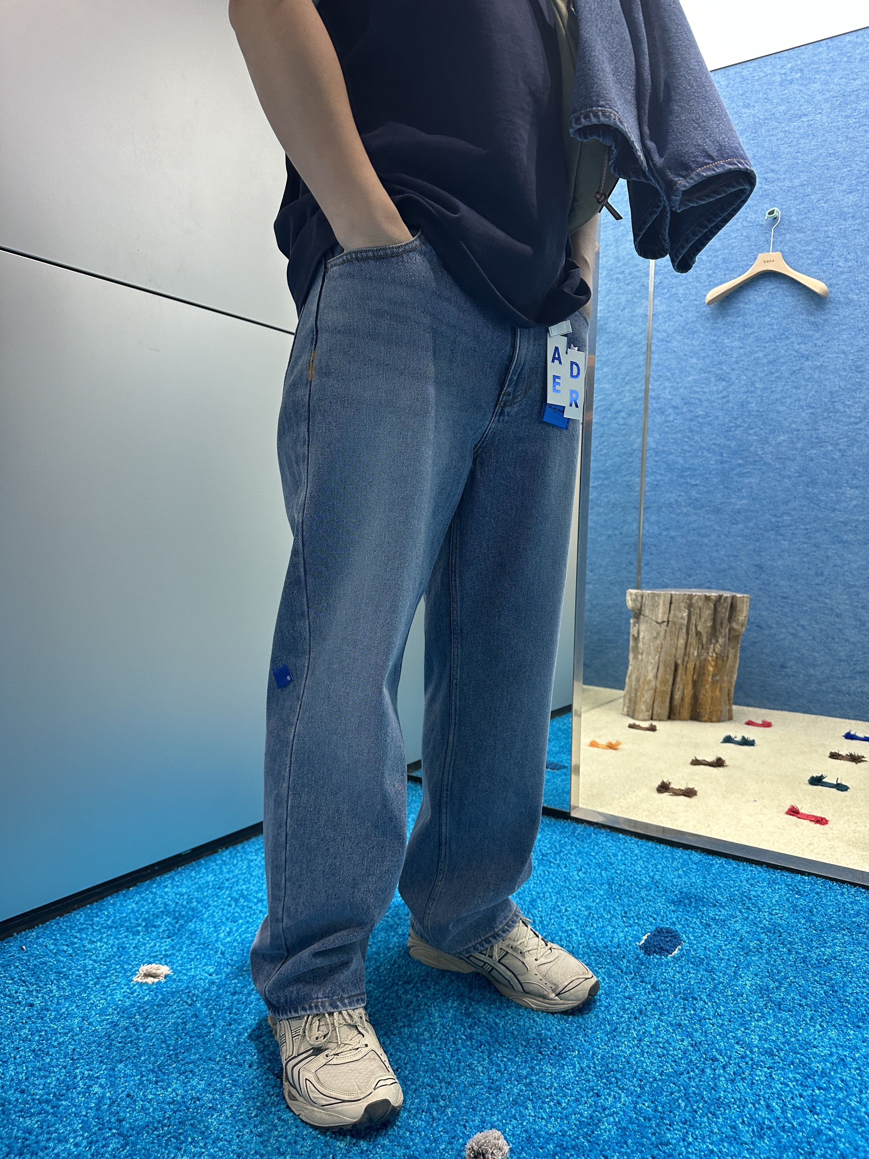 【現貨】Ader error SV Tag jeans 直筒 牛仔褲 長腿神褲 BO42FYJE0101