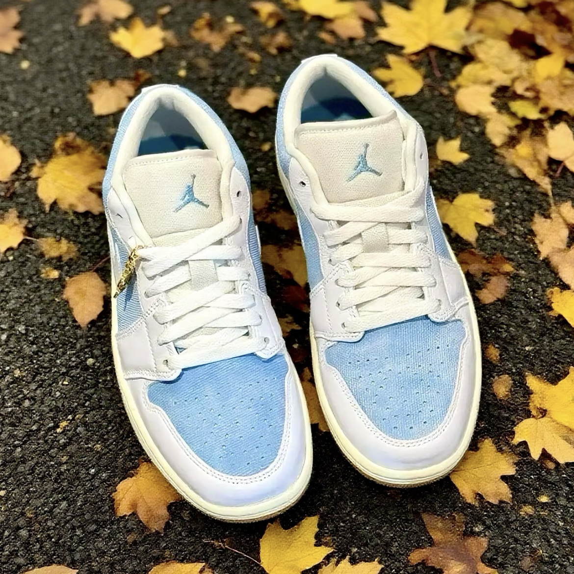 Air Jordan 1 Low Denim Worn Blue 丹寧藍白 淺藍 復古水洗牛仔 焦糖底 低筒休閒鞋
