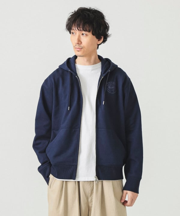 日本BEAMS × LACOSTE 全拉鍊連帽外套
