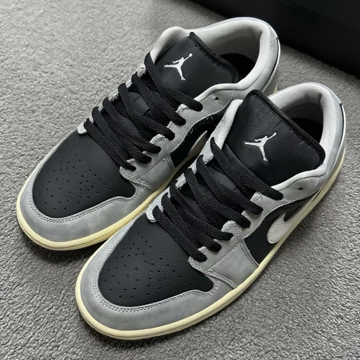 Air Jordan 1 Low Light Smoke Grey 復古煙灰 灰黑 奶油底 低筒休閒鞋